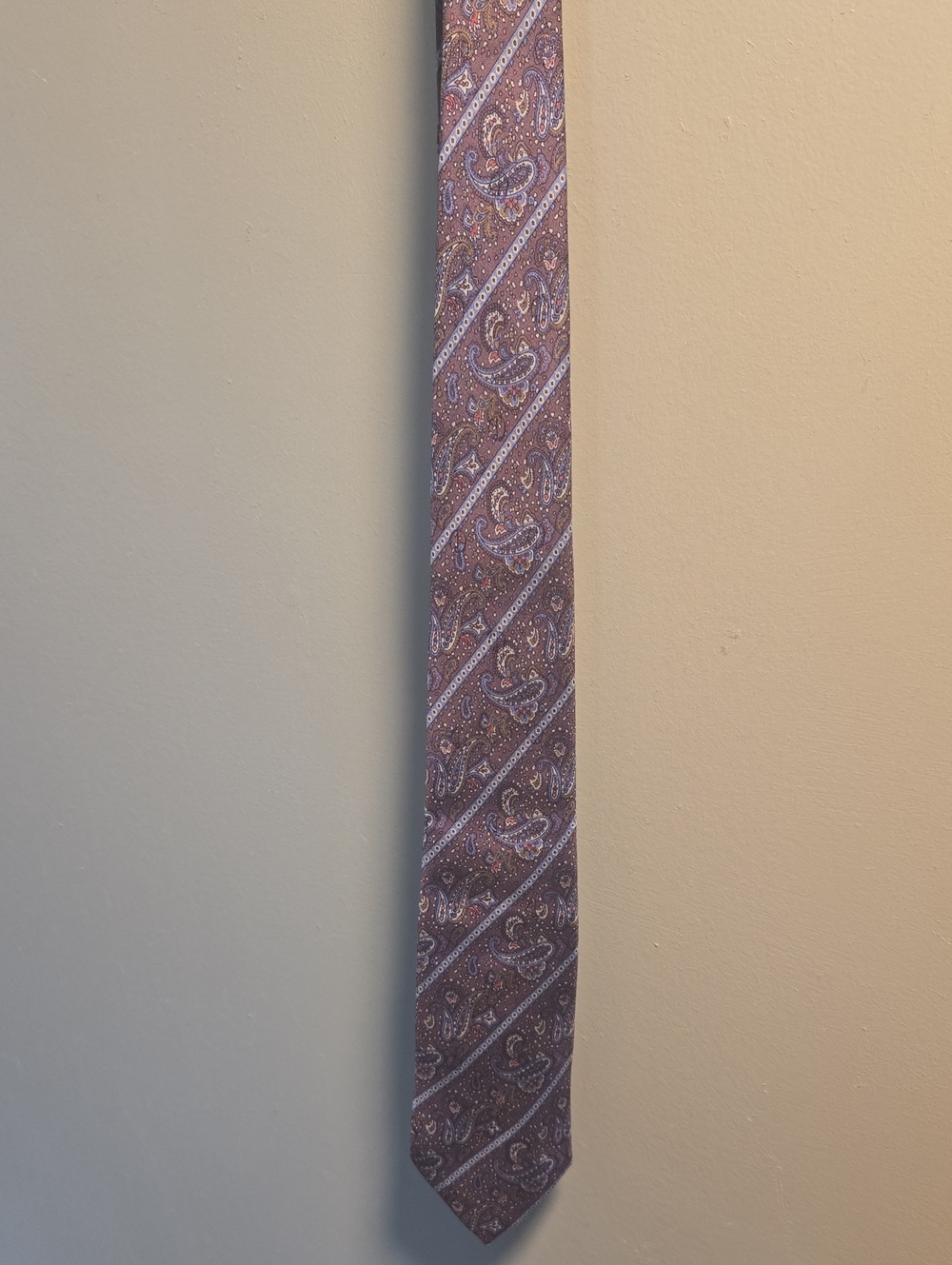 Dunhill Pink Paisley Slim Silk Tie
